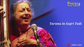 Vidushi Ashwini Bhide Deshpande | Classical Vocal | Raag Gujri Todi | Tarana