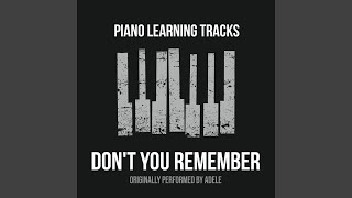 Download Lagu Don't You Remember (Originally Performed by Adele) [Piano Version]
