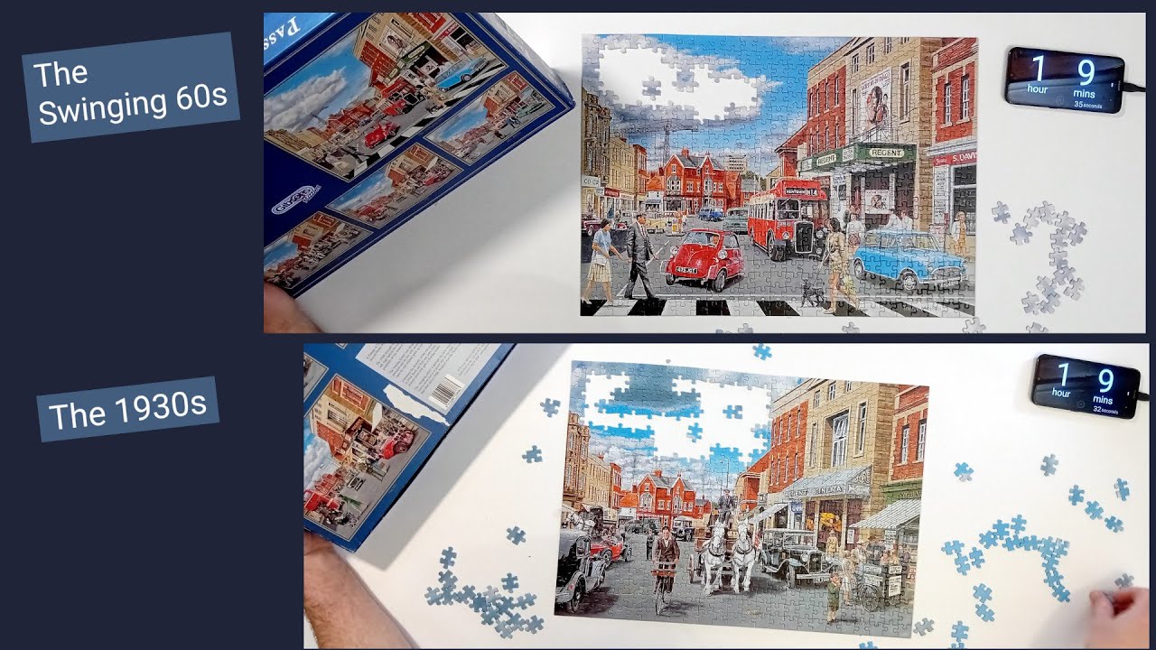 #120 Passage of Time Puzzle Time Lapse, Gibsons 500 piece X4. - YouTube