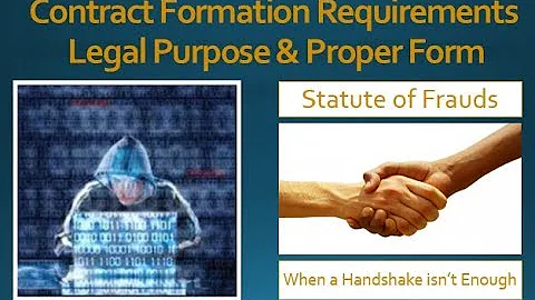 Contract Law Formation Requirement: 5. Legal Purpose 6. Proper Form