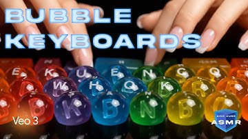 Veo 3 ASMR Typing Bubble Keyboards #veo3 #ai #asmr #typing #satisfying #keyboard #asmrvideo #fyp