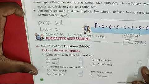 Computer in our daily life : Class - 3