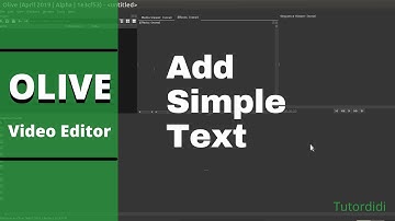 Add Simple Text  - Olive Video Editor Tutorial #18