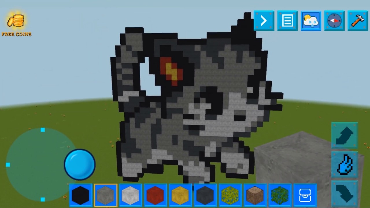 Pixel Art Tutorial How To Build 2d Cat Realmcraft Free Game In Minecraft Style Youtube