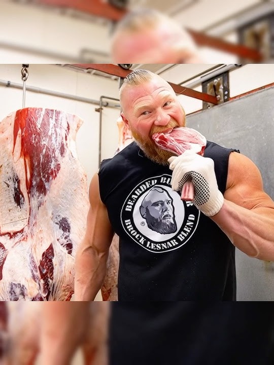 Brock Lesnar Eats Like a Predator π #wwe #brocklesnar #wwe #shorts #ai