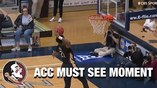 Florida State Cam'Ron Fletcher With Not One, But Two Epic Dunks  | Must See Moment