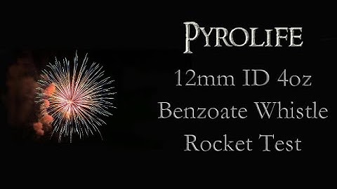 Making Fireworks 12mm id 4oz Whistle Rocket Flight Test Benzoate Fuel