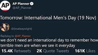 Lots of anger about 'International Men's Day'...