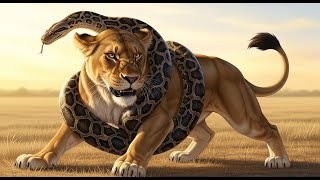 Famous Lioness vs Giant Python – A Battle for Survival in 4K Wealth