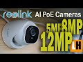 Comparaison des camras reolink ai poe  qualit vido 12mp vs 8mp vs 5mp jour et nuit