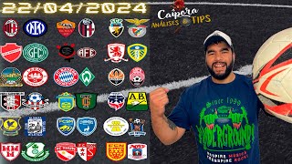 PALPITES DE FUTEBOL PARA HOJE 22 04 2024 SEGUNDA 26 JOGOS + BILHETE PRONTO  Caipora Análises e TIPs screenshot 4