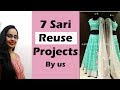 7 Old Saris converted into 7 New Dresses| Design Challenges and solutions| Sari Reuse Part-6