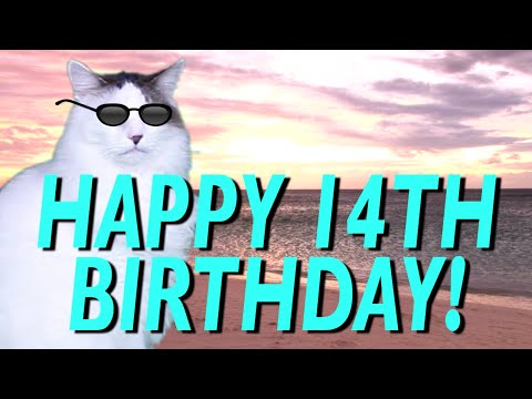 HAPPY 14th BIRTHDAY! - EPIC CAT Happy Birthday Song - YouTube
