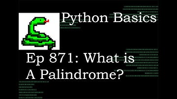 Python Basics Tutorial What is a Palindrome?
