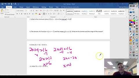 Unit 1 Exam Review Algebra 2