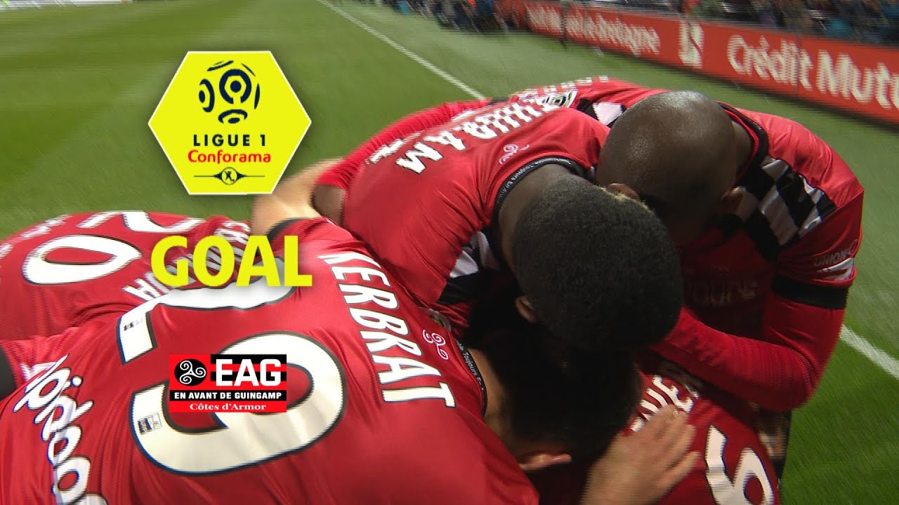 Goal Jimmy BRIAND (70' pen) / EA Guingamp - Olympique de Marseille (3-3) (EAG-OM) / 2017-18