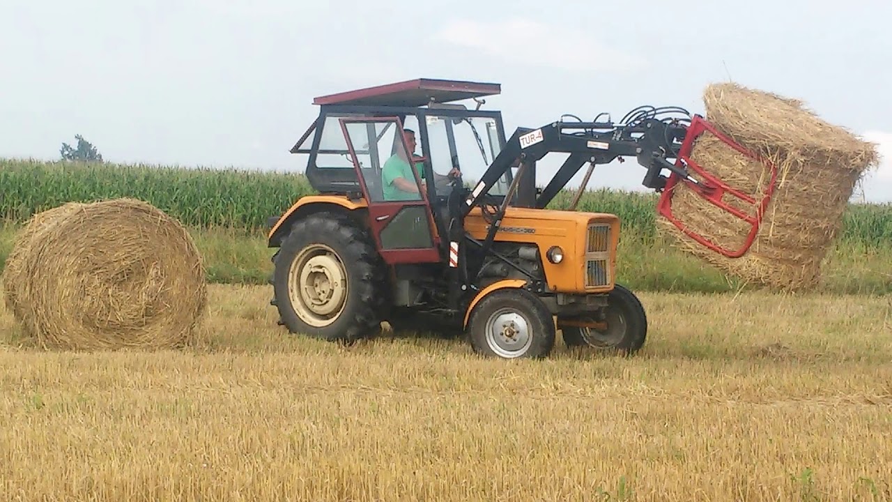 Belowanie i zwożenie słomy 2018/zetor 7211/ursus c 360/claas rolant 44s