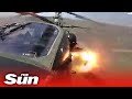 Russian helicopters 'destroy Ukrainian tanks & infrastructure'