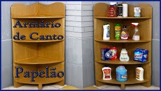 Armário de Canto Feito com Papelão – Muito fácil e rápido