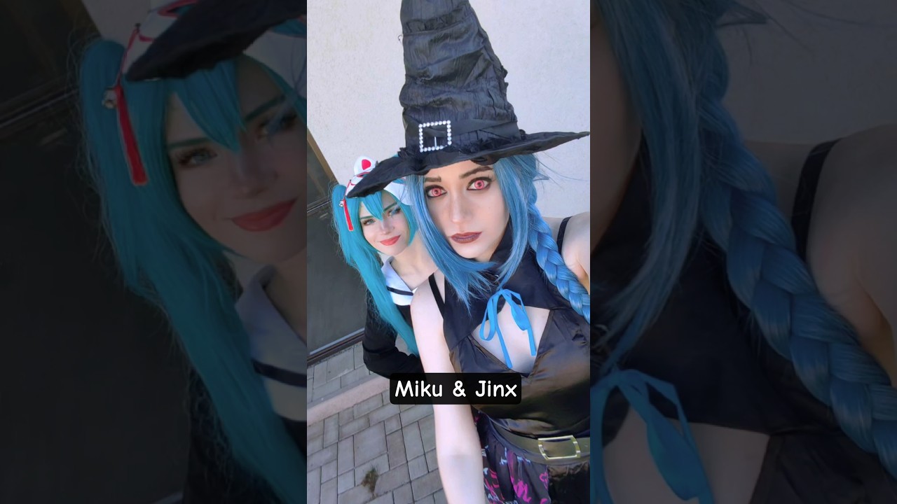 I like my beat fast | Jinx & Hatsune Miku @nikkihatsunecosplay #cosplay #shorts