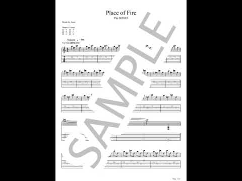Place of Fire【Guitar TAB/lead & backing both parts set】 - The BONEZ