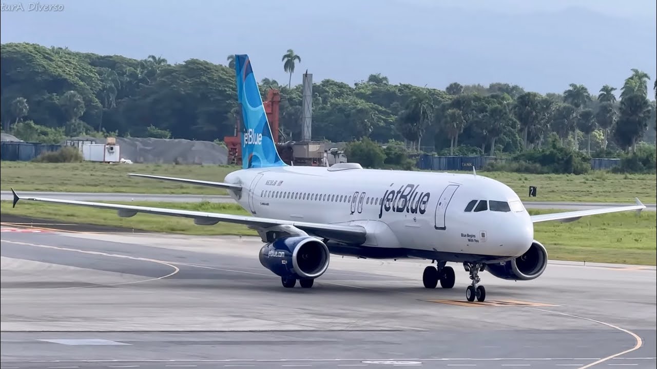 AEROPUERTO CIBAO DANDO SERVCIO A LOS AVIONES QUE HACEN VUELOS INTERNACIONALES | #aviation #airplane