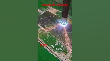 cnc plasma cutting custom 0.25" thick gussets.  #cncplasma #metal #art #shorts