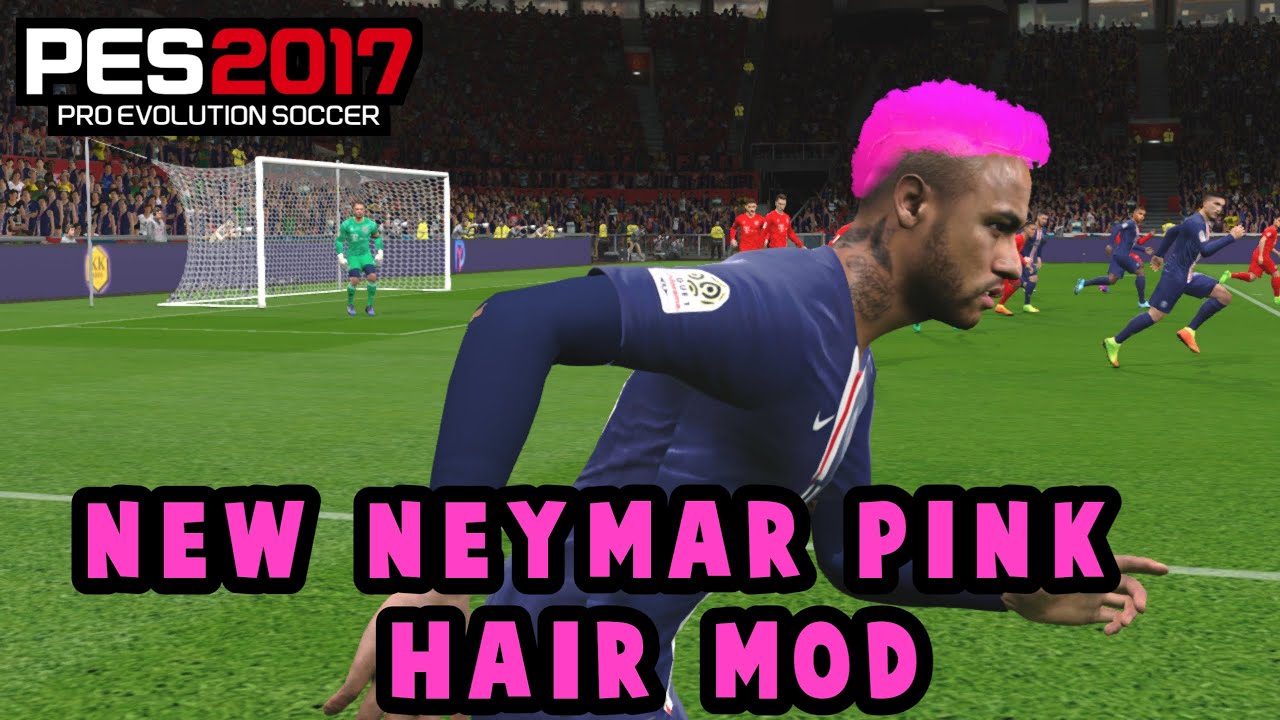 PES2017 NEYMAR PINK HAIR MOD