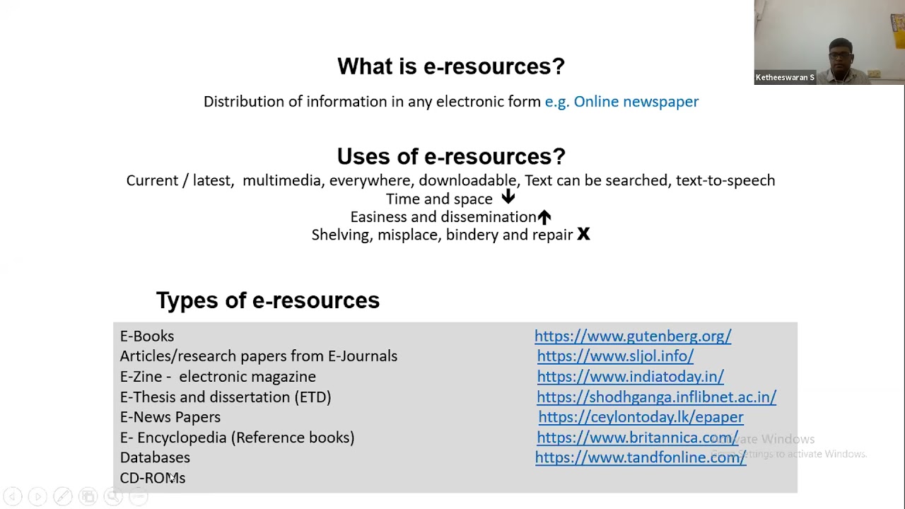 Introduction to e-resources  - Orientation Programme