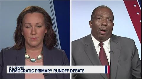 Democratic U.S. Senate candidates MJ Hegar and Royce West ask each other a question | KVUE