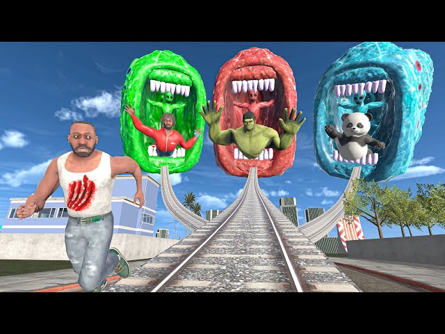 Franklin Found Longest Rail To Colorful Traineater Head In Indian Bike Driving 3d