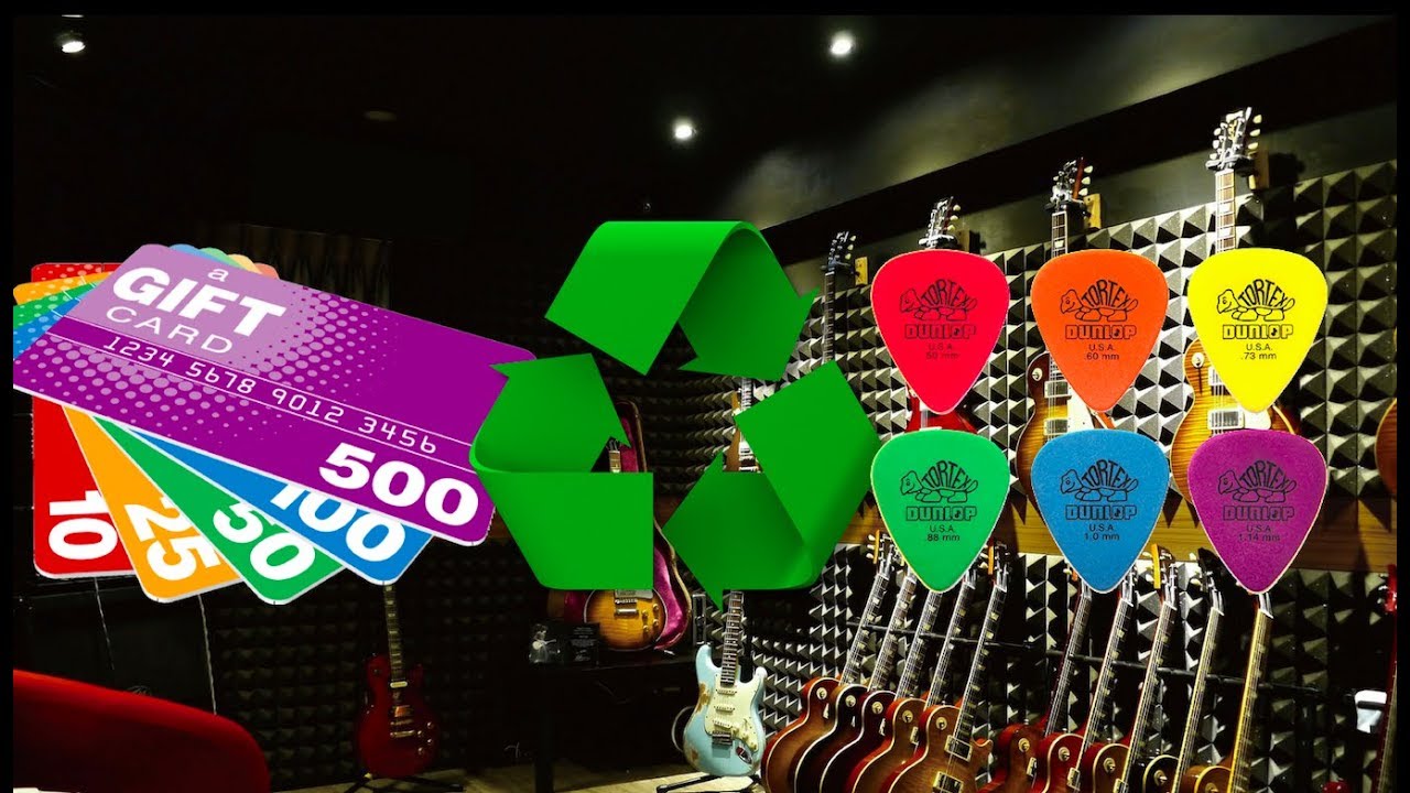 HOW TO Recycle gift cards into guitar picks!! (perfect every time!!) YouTube