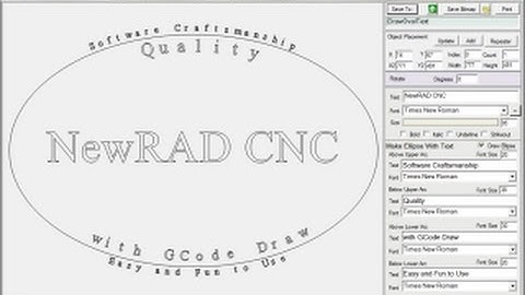 NewRAD CNC with GCode Draw