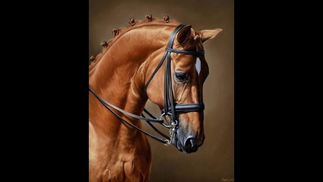 Paint a beautiful horse portrait step by step for beginners