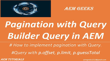 AEM Tutorial #44 | Query Builder #3 | Pagination with Query Builder query in aem