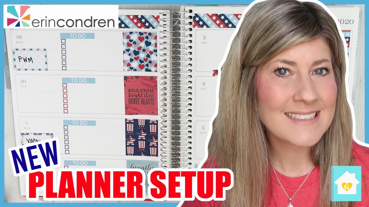 SETTING UP MY 2020 - 2021 ERIN CONDREN LIFEPLANNER | JULY PLAN WITH ME ...