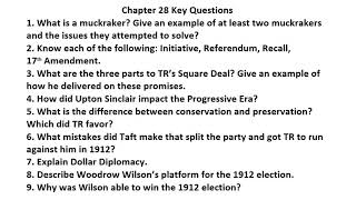Chapter 28 Key Questions