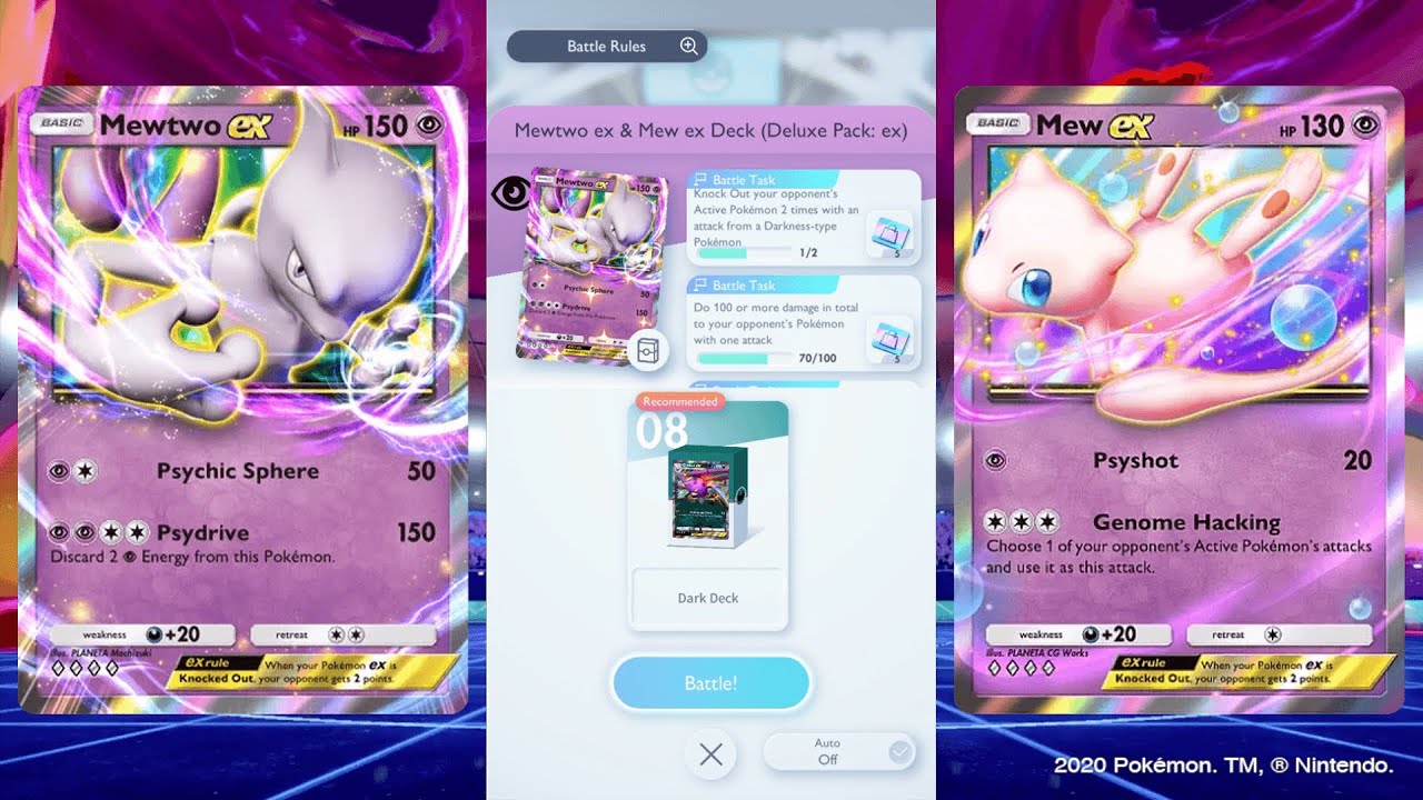 Mewtwo EX & Mew EX - Step-Up Battle | Advanced (Deluxe Pack EX) Pokémon