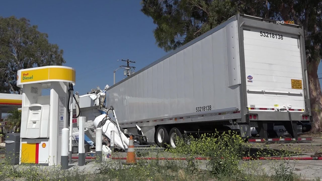 Fillmore Truck Destroys Gas Station During Crash YouTube
