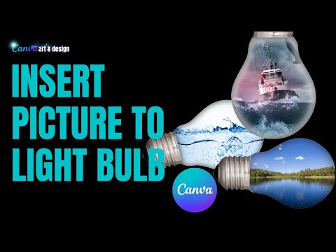 Light bulb effect photo editing | How to insert picture into 3d shape | Canva tutorial