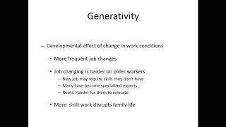 Adulthood part 3 Generativity
