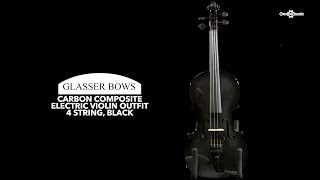 Glasser Carbon Composite Electric Violin Outfit, 4 String, Black | Gear4music
