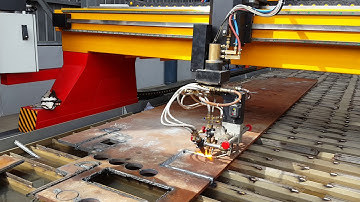 CNC Gas Bevel Plate Cutting Machine Cutting K Bevel Square With Rotary Triple Torch