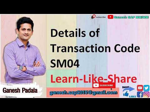Details of Transaction Code SM04 || SAP Sessions by the users || Videos for all  SAP Consultants