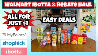 WALMART IBOTTA & REBATE HAUL/ Mid week bonus and working towards the big bonus