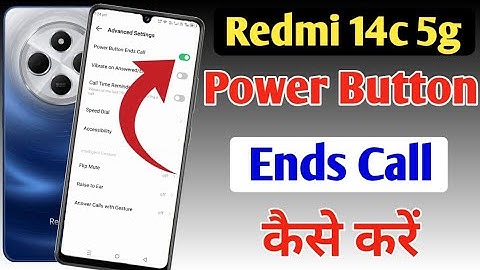 Redmi 14c 5g power button ends call setting | disconnect call power button call cut Redmi 14c 5g