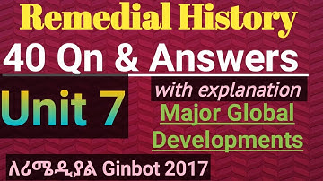 Remedial History Unit 7 Major Global Developments #remedialexam2017 #remedialtricks #remedialprogram