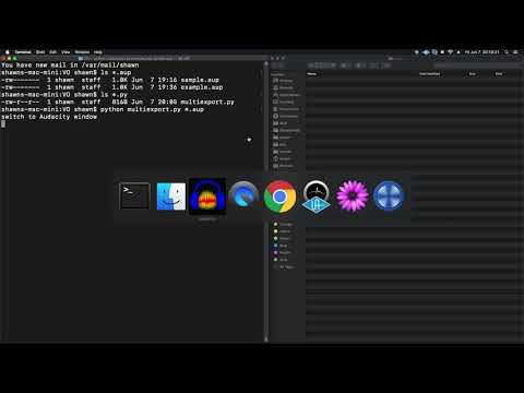 Audacity multi export