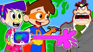 Drew SAVES Earth Day | A Drew Pendous Superhero Story | Cartoons For Kids | Cool School Stories