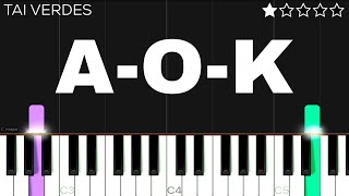 Video thumbnail of "Tai Verdes - A-O-K | EASY Piano Tutorial"